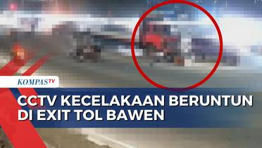 Rekaman CCTV Kecelakaan di Exit Tol Bawen yang Tewaskan 4 Orang dan Belasan Luka-Luka