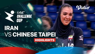 Iran vs Chinese Taipei - Highlights | AVC Challenge Cup for Women 2024
