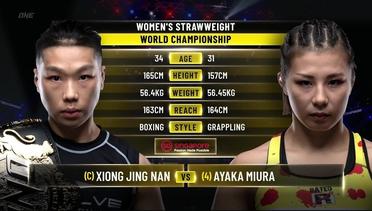 Xiong Jing Nan vs. Ayaka Miura | ONE Championship Full Fight