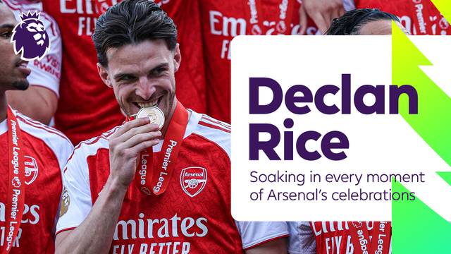 Declan Rice Rayakan Arsenal Juara Premier League 2025/26