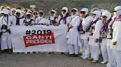 Gema 2019 Ganti Presiden Berkumandang di Jamaah Haji