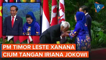 PM Timor Leste Xanana Cium Tangan Iriana Jokowi di KTT ASEAN Ke-43