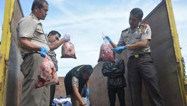 Kilas Indonesia: Polisi Gagalkan Penyelundupan 5 Ton Daging Babi Hutan