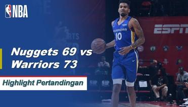 NBA I Cuplikan Pertandingan :  Nuggets 69 vs Warriors 73 | Summer League 2019