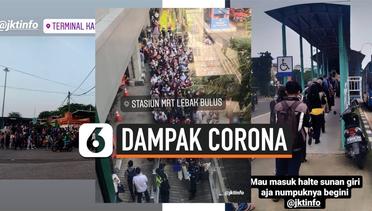 Antrean Panjang Warga Jakarta karena Corona