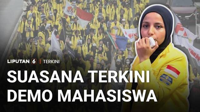 Suasana Terkini Demo Mahasiswa, Massa Tertahan di Depan Gedung UOB Sudirman Liputan 6