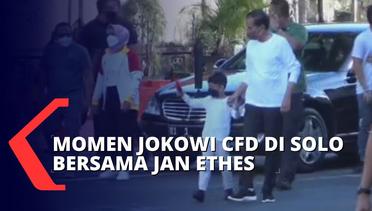 Presiden Jokowi Berolahraga di CFD Solo, Jan Ethes Ikut Bagi-bagi Susu Buat Warga