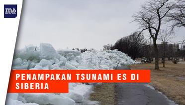 Penampakan Tsunami Es yang Terjadi di Siberia
