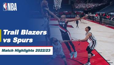 Match Highlights | Portland Trail Blazers vs San Antonio Spurs | NBA Regular Season 2022/23