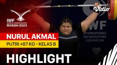 Highlights | Putri +87 kg - Kelas B (Nurul Akmal) | IWF World Championships 2023