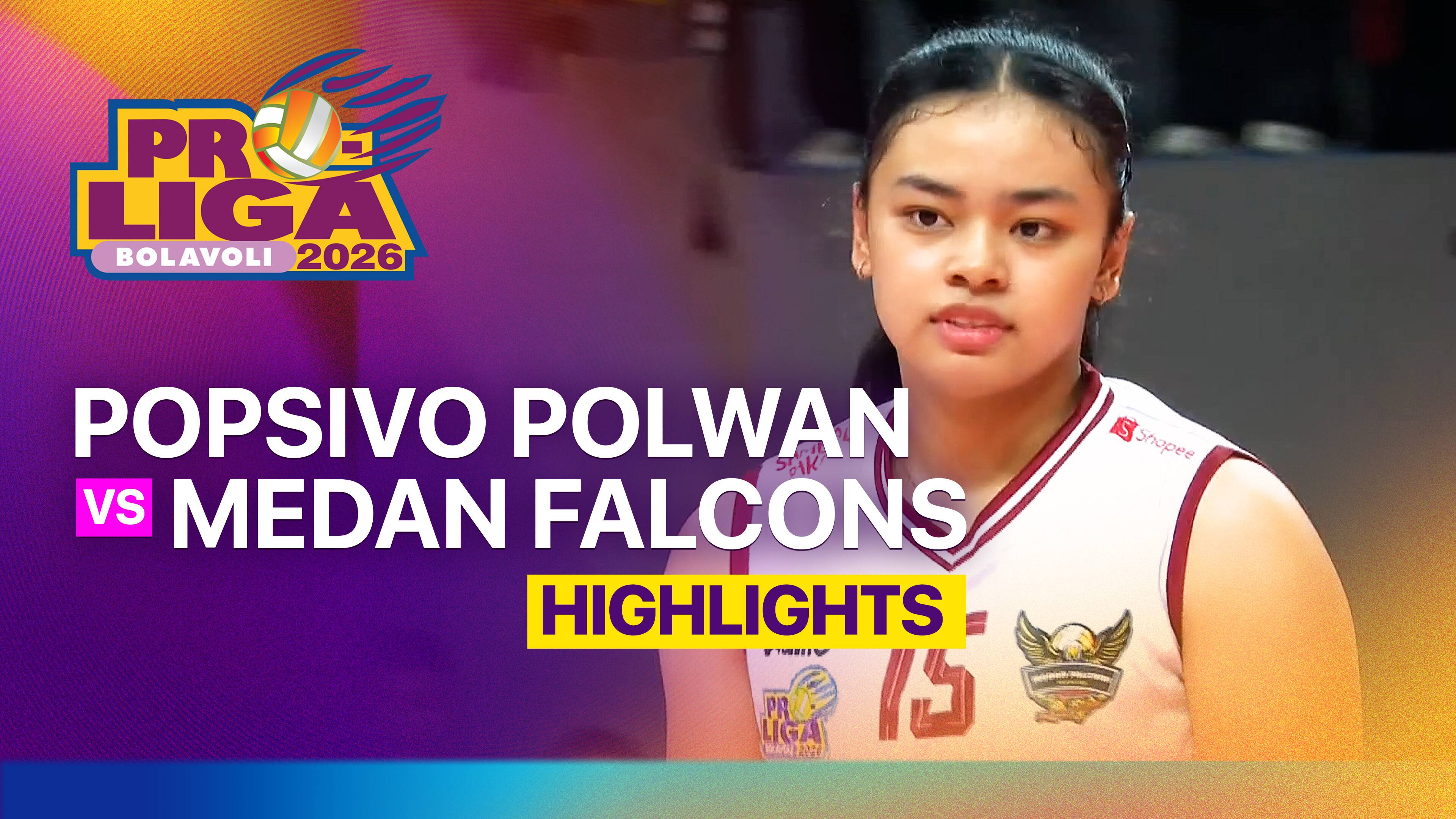 Popsivo Polwan vs Falcons Volleyball Club Putri