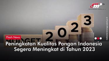 Kualitas Ketahanan Pangan Indonesia di 2023 Meningkat | Flash News