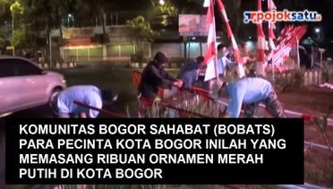 Hujan-Hujanan, Tokoh-Tokoh Bogor ini Pasang Ribuan Bendera