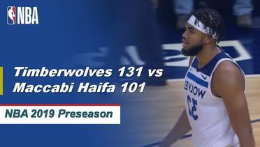 NBA | Cuplikan Pertandingan: Timberwolves 131 vs Maccabi Haifa 101 | 2019 NBA Preseason