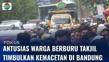 Antusias Warga Buru Takjil, Antrean di Masjid Agung Lhoksumawe dan Kemacetan di Bandung | Fokus