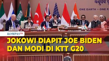 Saat Jokowi Diapit Joe Biden dan Narendra Modi di KTT G20 India