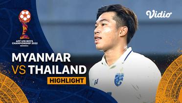 Highlight - Myanmar vs Thailand | AFF U-19 Championship 2022
