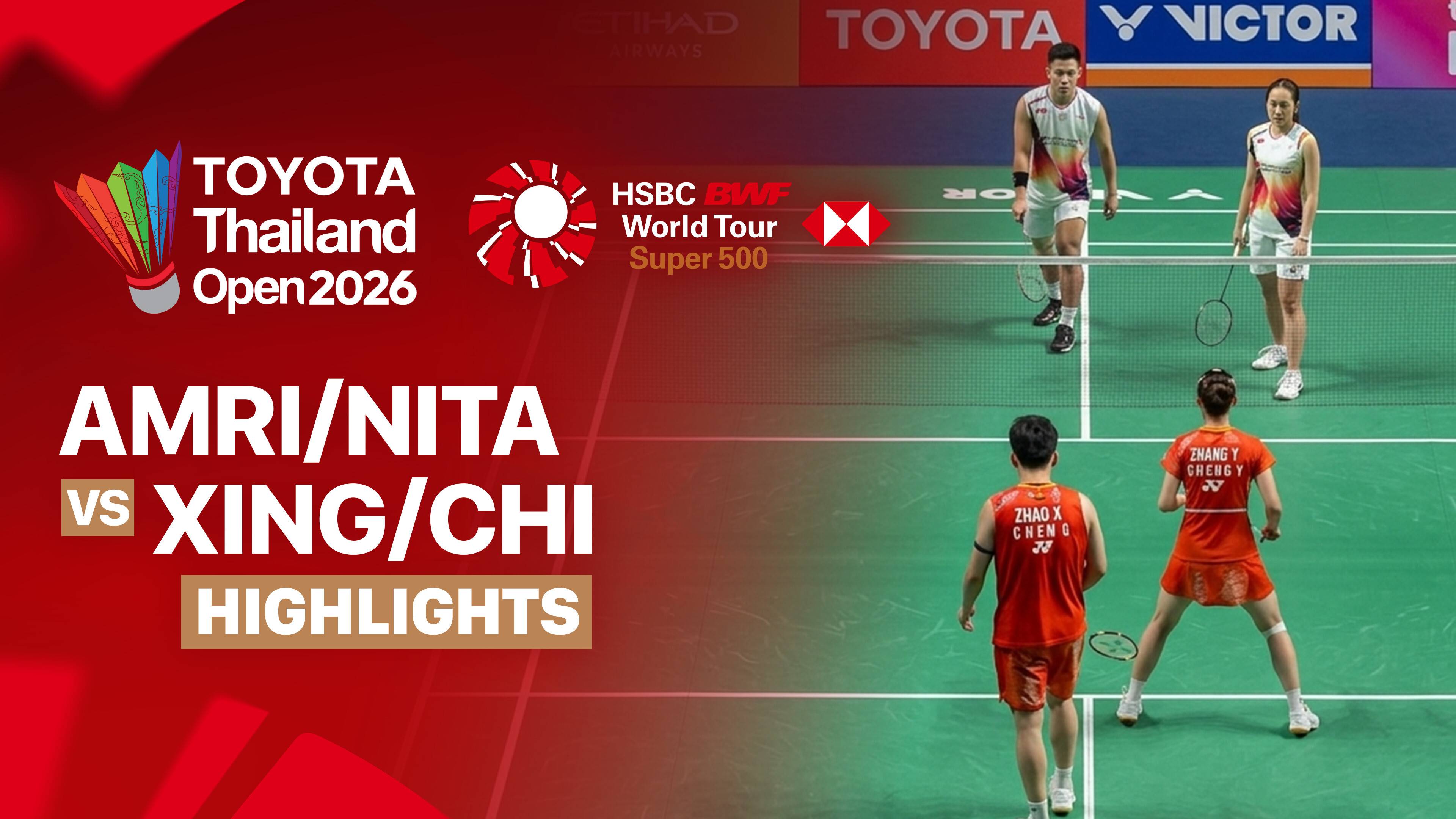 Amri Syahnawi/Nita Violina Marwah (INA) vs Cheng Xing/Zhang Chi (CHN) - Mixed Doubles Round of 16 | TOYOTA Thailand Open 2026