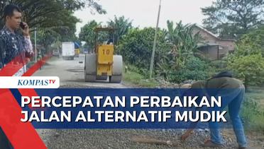 Perbaikan Jalan Alternatif Mudik Madiun-Surabaya Dikebut