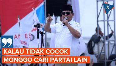 Prabowo Ingatkan Pisah Partai Harus Baik-Baik