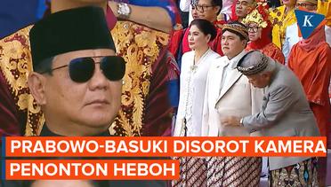 Momen Prabowo dan Basuki Disorot Kamera Saat Upacara