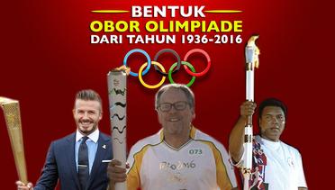 Deretan Bentuk Obor Olimpiade dari Tahun 1936-2016