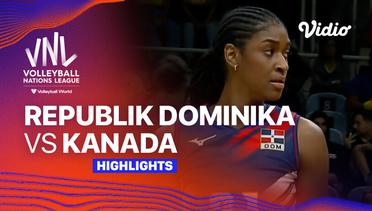 Republik Dominika vs Kanada - Highlights | Women's Volleyball Nations League 2024