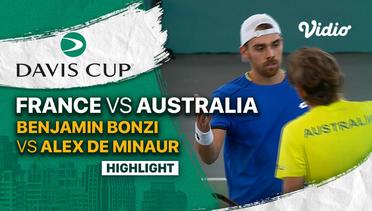 Highlights | Grup C: France vs Australia | Benjamin Bonzi vs Alex De Minaur | Davis Cup 2022