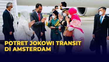 Potret Jokowi Transit di Amsterdam Sebelum ke Washington