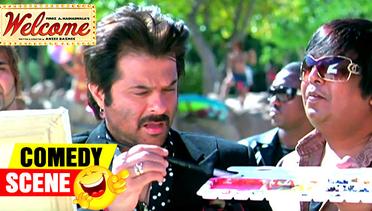 Anil Kapoor Painting Near A Swimming Pool | Comedy Scene | Welcome | Hindi Film | HD