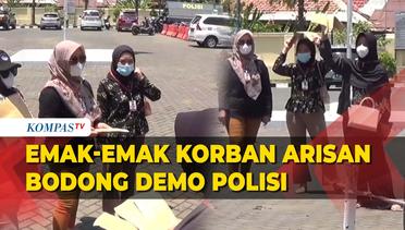 Emak-emak Korban Arisan Bodong di Situbondo Lakukan Protes ke Polisi