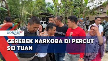 Detik-detik Polisi Gerebek Kawasan Narkoba di Percut Sei Tuan Kabupaten Deli Serdang