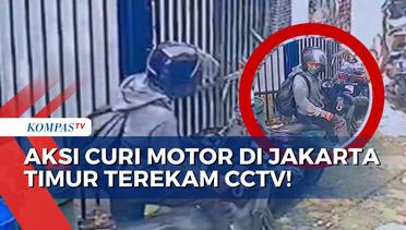 Aksi Curian Motor di Jakarta Timur Terekam CCTV, Modus Jadi Kurir Paket