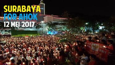 Surabaya Gelar 1000 Lilin Untuk Ahok di Tugu Pahlawan Surabaya Malam Ini 12 Mei 2017