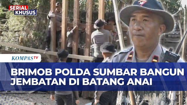 Brimob Polda Sumbar Kebutin Pembangunan Jembatan Darurat, Targetkan Rampung pada 5 Januari 2026