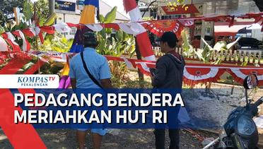 Pedagang Bendera Dadakan Meriahkan HUT RI ke-78 di Semarang