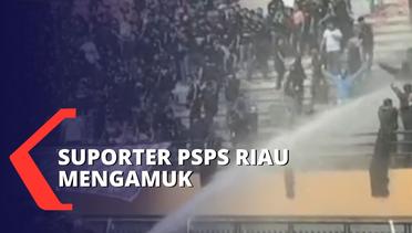 Kalah dari PSMS Medan, Suporter PSPS Riau Mengamuk!