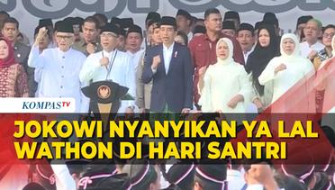 [FULL] Jokowi Turut Nyanyikan Mars 'Ya Lal Wathon' di Peringatan Hari Santri 2023