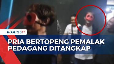Detik-Detik Polisi Tangkap Pria Bertopeng yang Palak Pedagang di Palembang