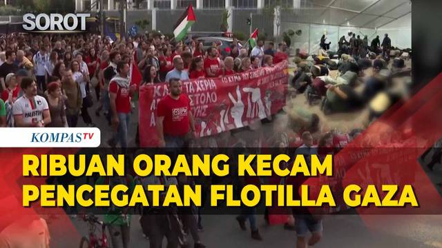 Protes Memanas di Athena, Ribuan Orang Kecam Pencegatan Flotilla Gaza