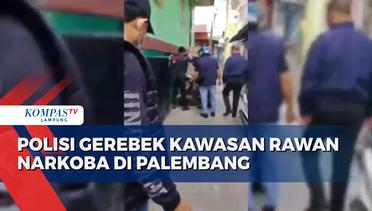 Polisi Gerebek Kawasan Rawan Narkoba di Palembang