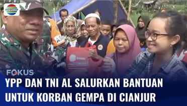 Penyaluran Bantuan Korban Gempa, YPP dan Satgas TNI AL Distribusikan Paket Sembako di Dua Lokasi | Fokus