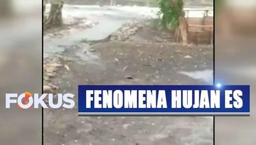 Warga Sambut Fenomena Hujan Es di Bojonegoro - Fokus Pagi