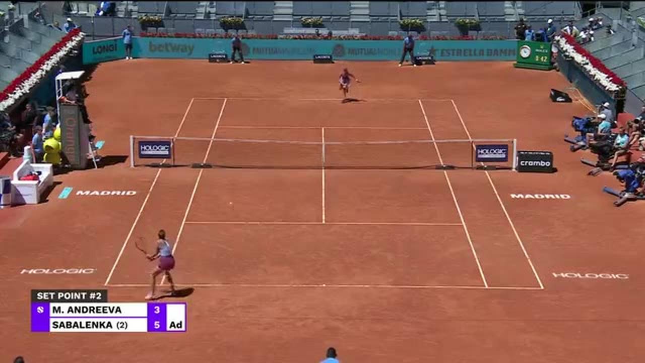Aryna Sabalenka vs Mirra Andreeva Highlights WTA Mutua Madrid Open