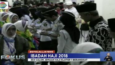 Gubernur Jawa Tengah Lepas Rombongan Haji Kloter 1 Sebanyak 354 Jamaah - Fokus 