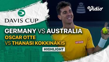 Highlights | Grup C: Germany vs Australia | Oscar Otte vs Thanasi Kokkinakis | Davis Cup 2022