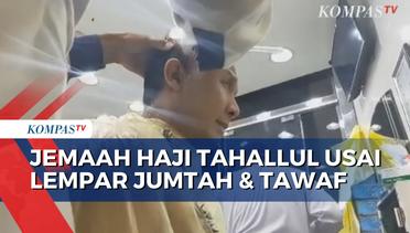 Akhiri Rangkaian Ibadah Haji, Jemaah Haji Indonesia Cukur Rambut Kepala