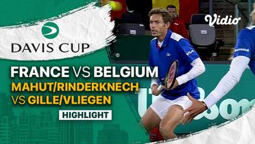 Highlights | Grup C: France vs Belgium | Mahut Rinderknech vs Gille Vliegen  | Davis Cup 2022