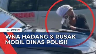 WNA Asal Amerika Hadang & Rusak Mobil Dinas Polisi di Denpasar Timur!