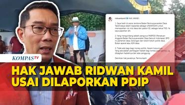 Hak Jawab Ridwan Kamil Usai Dilaporkan PDIP ke Bawaslu